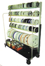 photo of a mobile reel rack